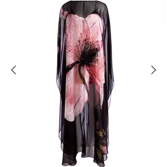 NWT: Alice + Olivia Linn Cape Maxi Dress - Picture 7 of 9